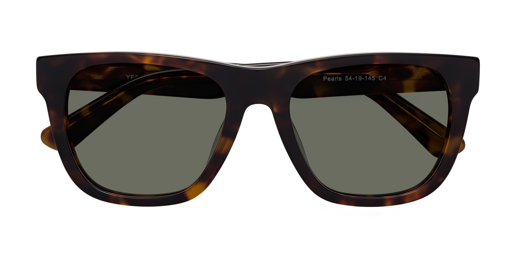 Folded Front of Pearls in Tortoise with Gray Polarized Lenses