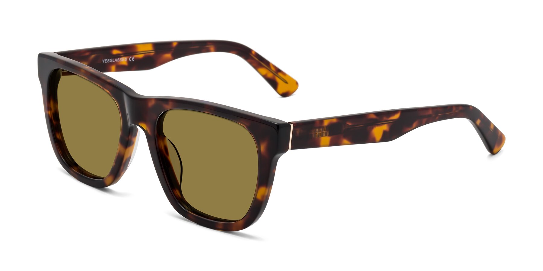 Angle of Pearls in Tortoise with Brown Polarized Lenses