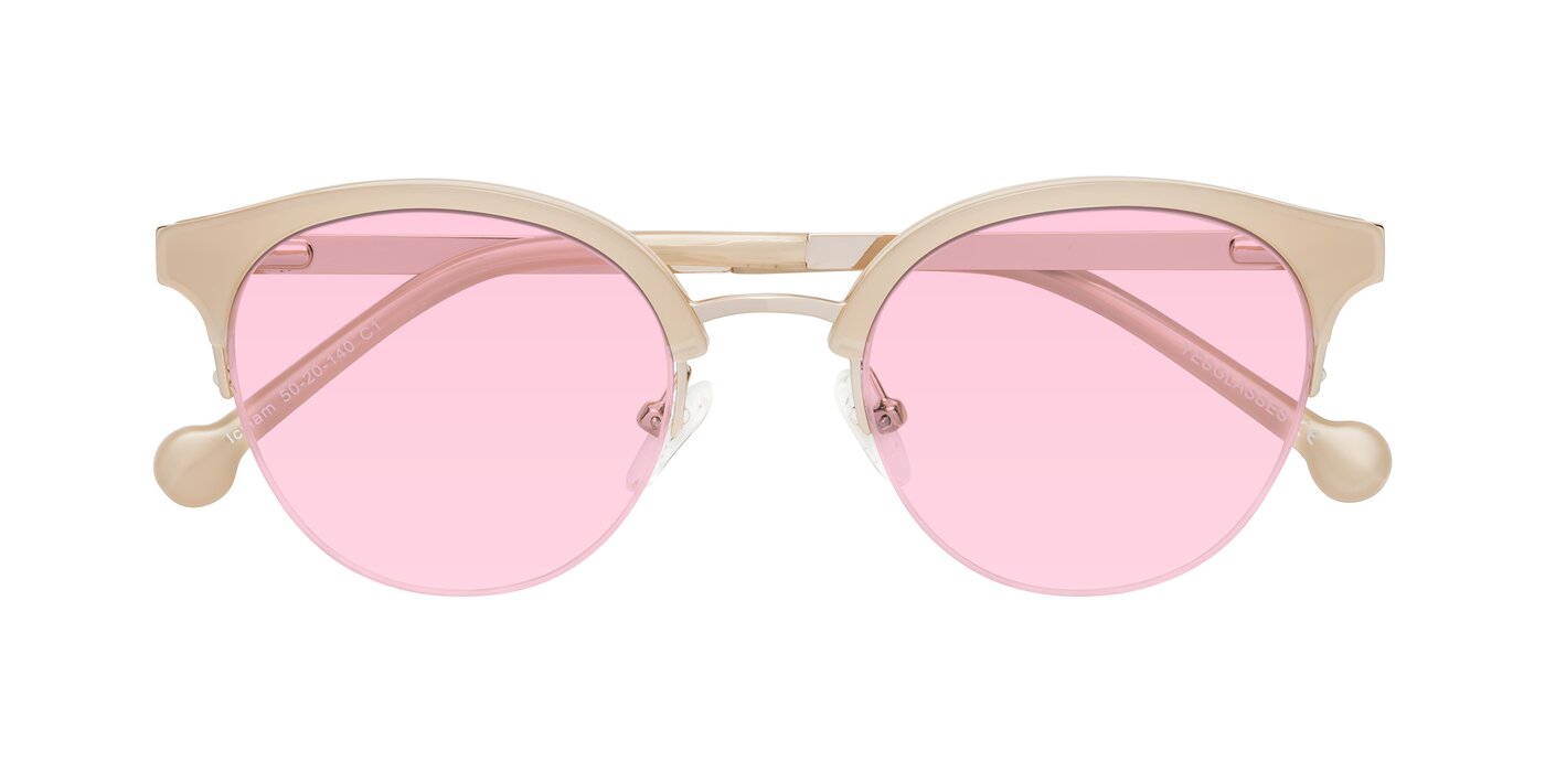 Icream - Beige / Gold Tinted Sunglasses