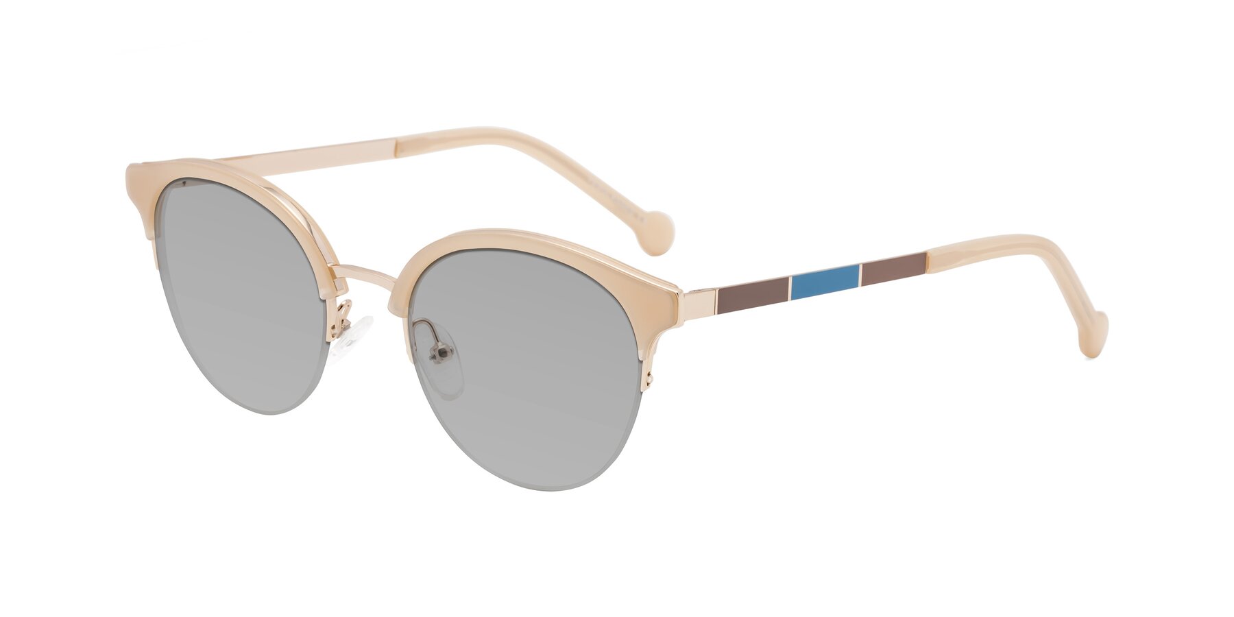 Angle of Icream in Beige-Gold with Light Gray Tinted Lenses