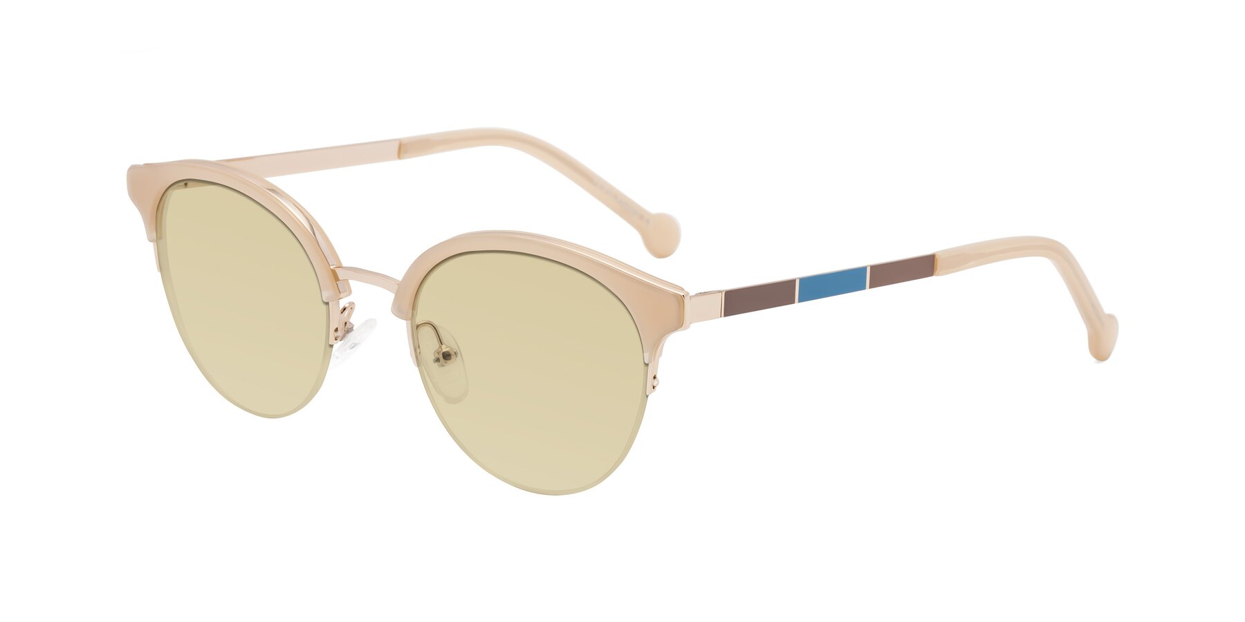 Angle of Icream in Beige-Gold with Light Champagne Tinted Lenses