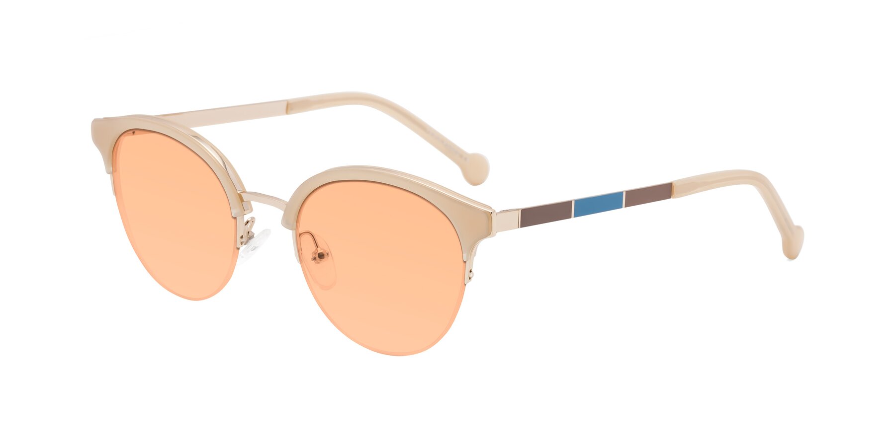 Angle of Icream in Beige-Gold with Light Orange Tinted Lenses