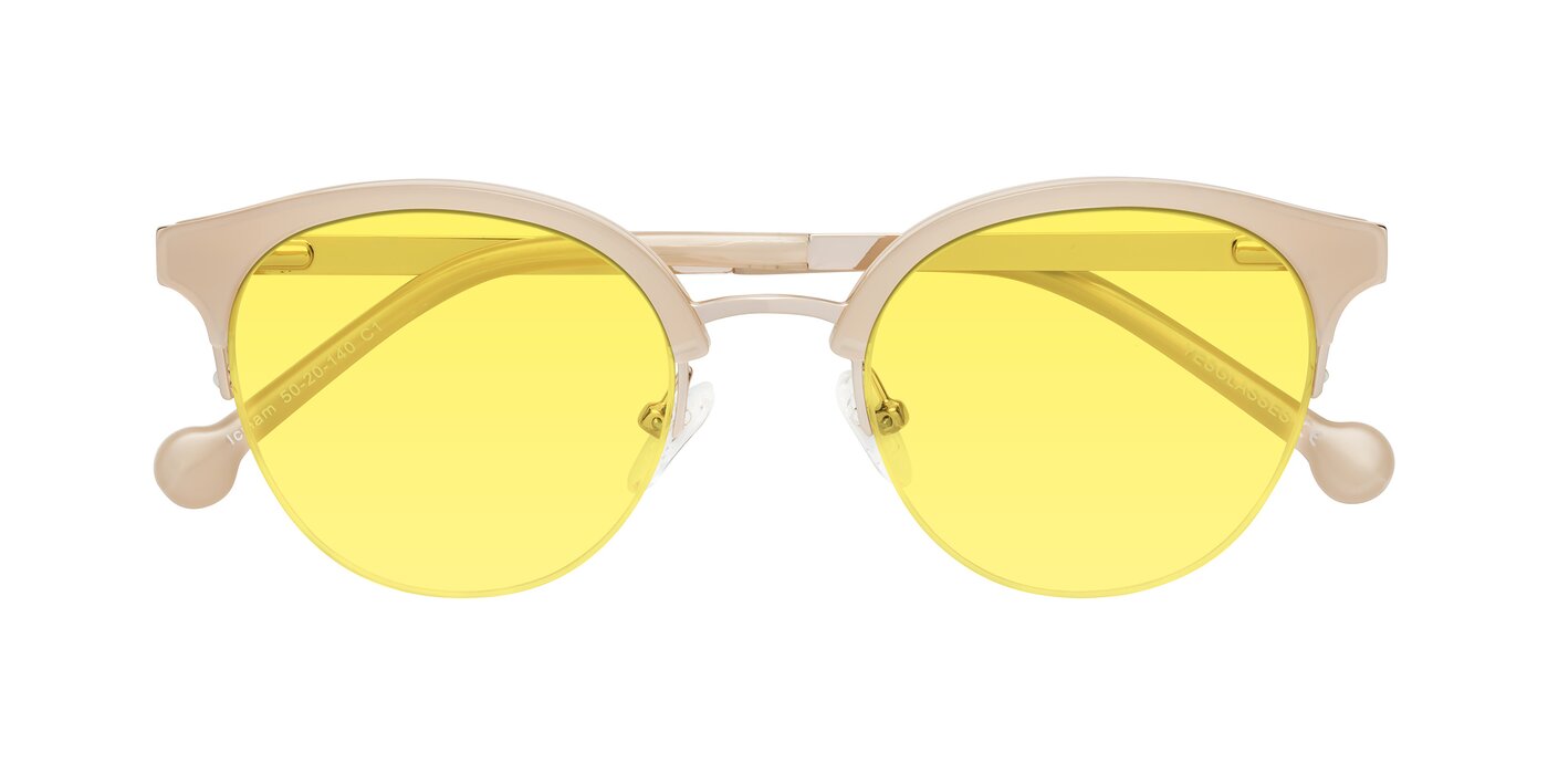 Icream - Beige / Gold Tinted Sunglasses