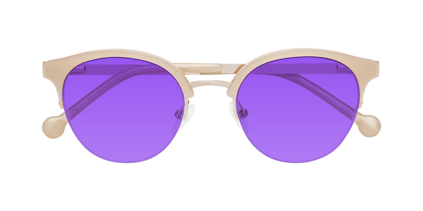 Icream - Beige / Gold Tinted Sunglasses