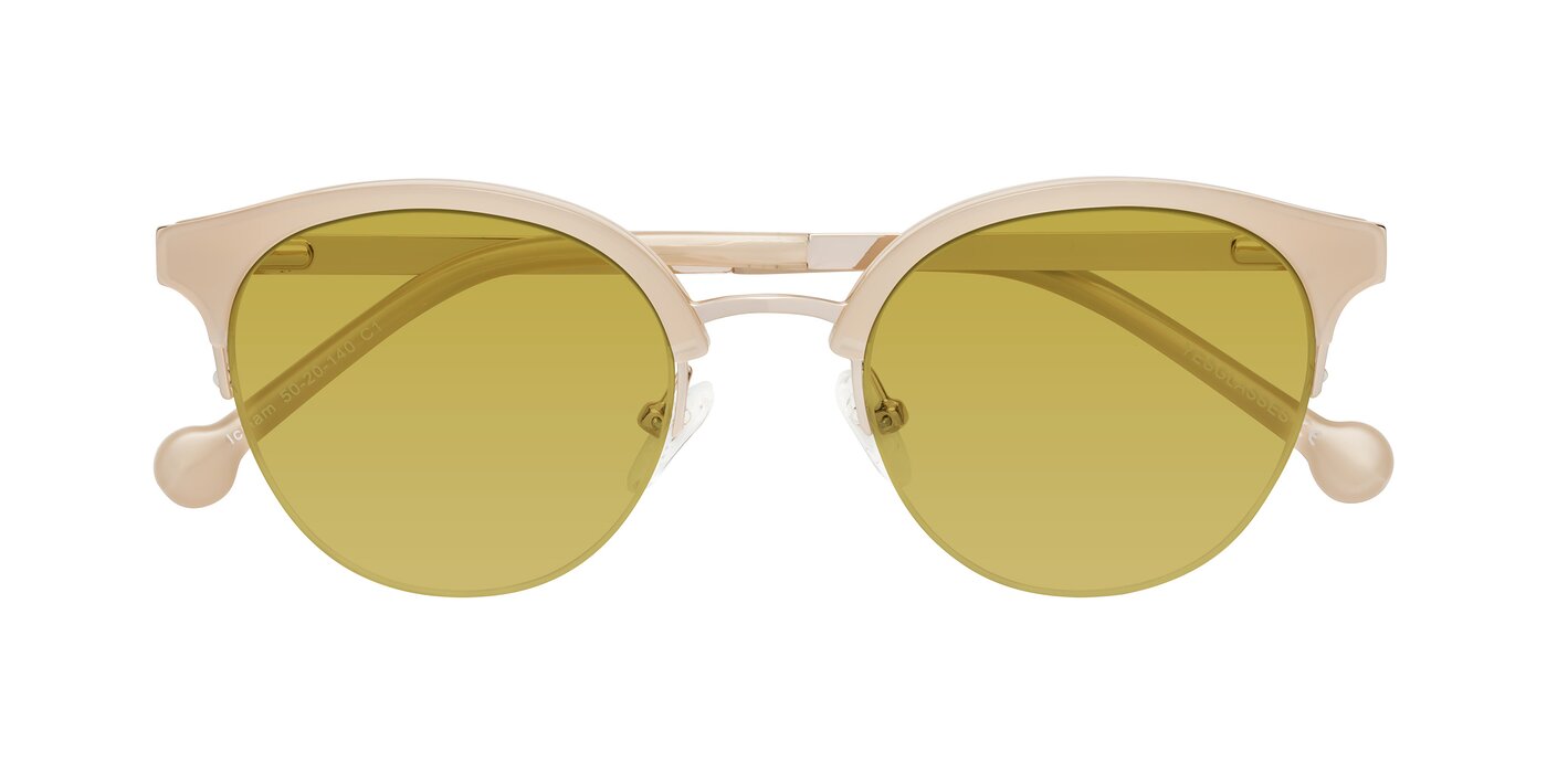 Icream - Beige / Gold Tinted Sunglasses