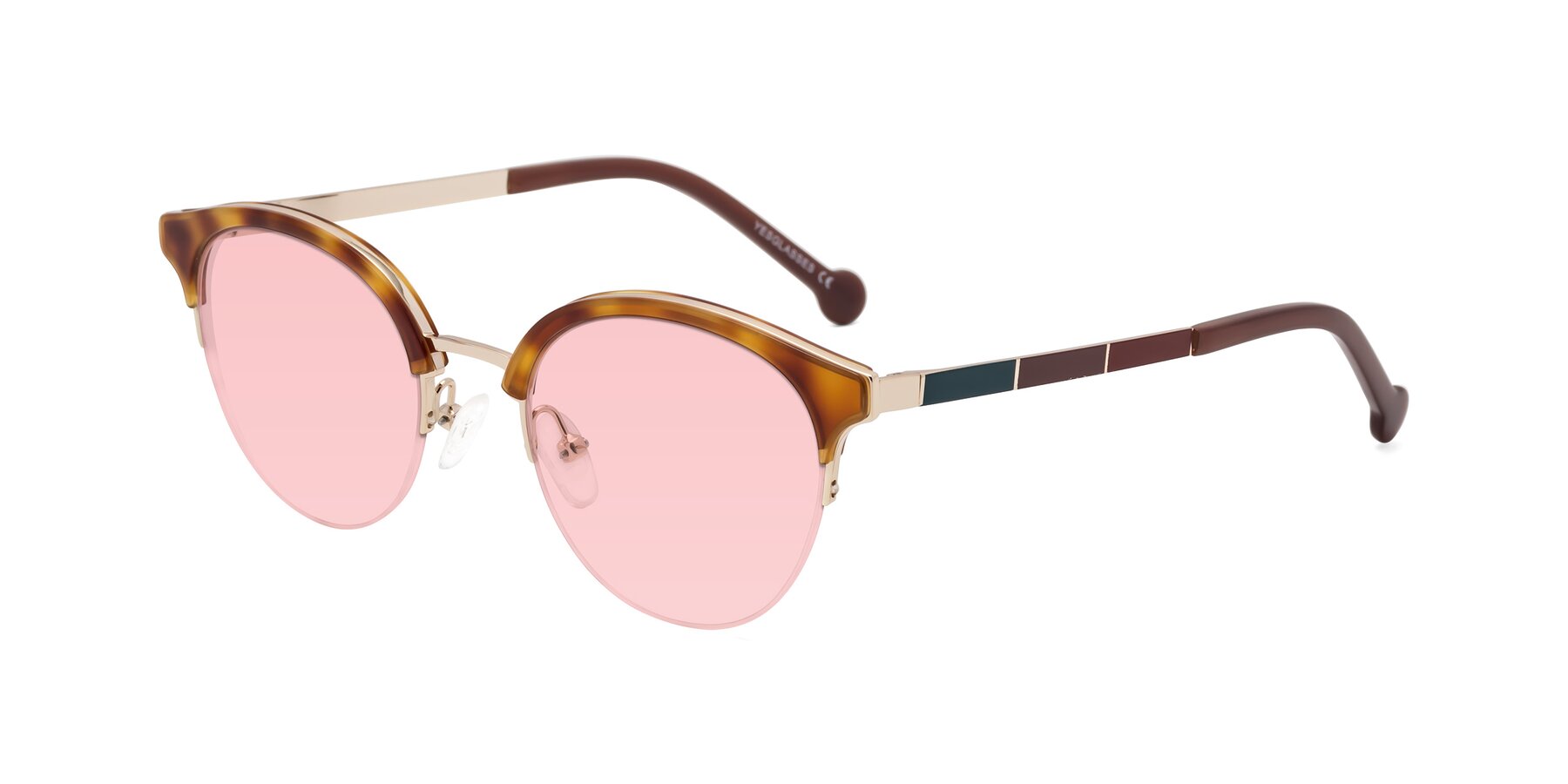 Angle of Icream in Tortoise-Gold with Light Garnet Tinted Lenses