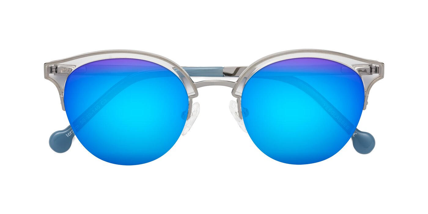 Icream - Clear/Silver Flash Mirrored Sunglasses