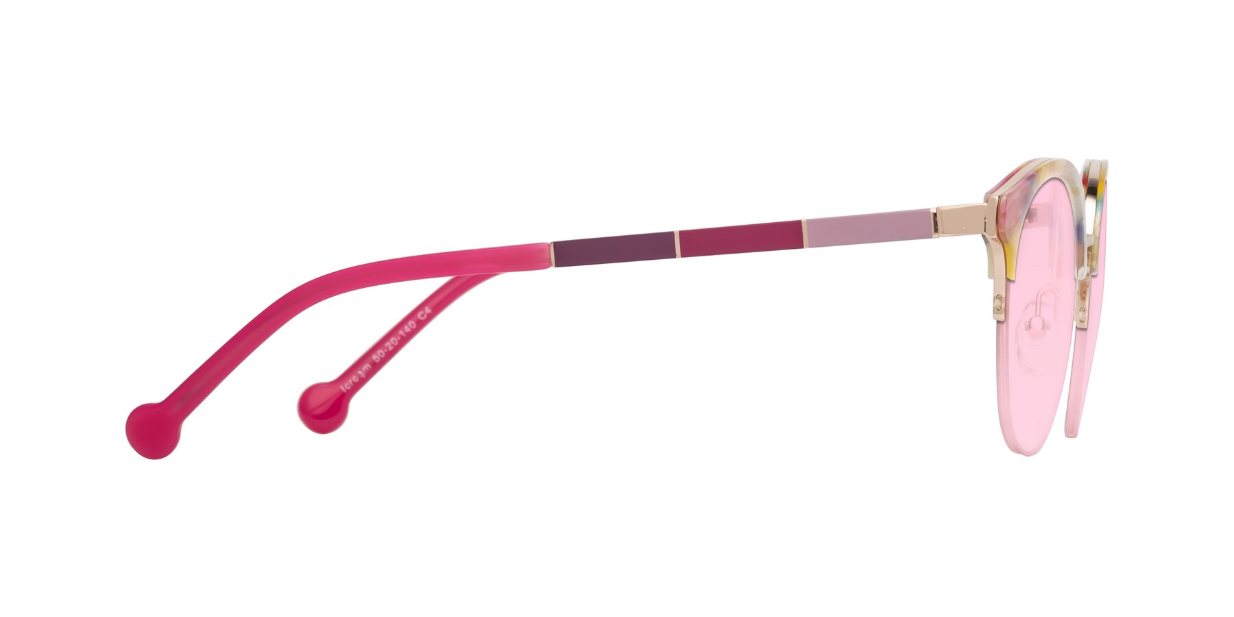 Side of Icream in Fruit-Rose Gold with Light Pink Tinted Lenses