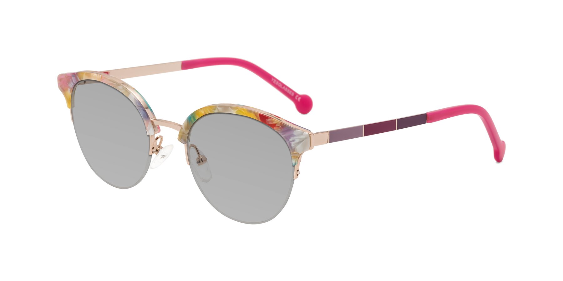 Angle of Icream in Fruit-Rose Gold with Light Gray Tinted Lenses