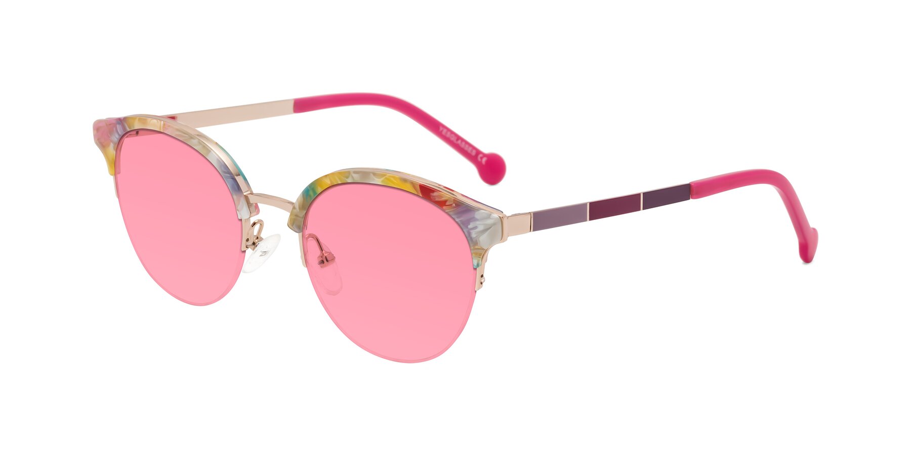 Angle of Icream in Fruit-Rose Gold with Pink Tinted Lenses