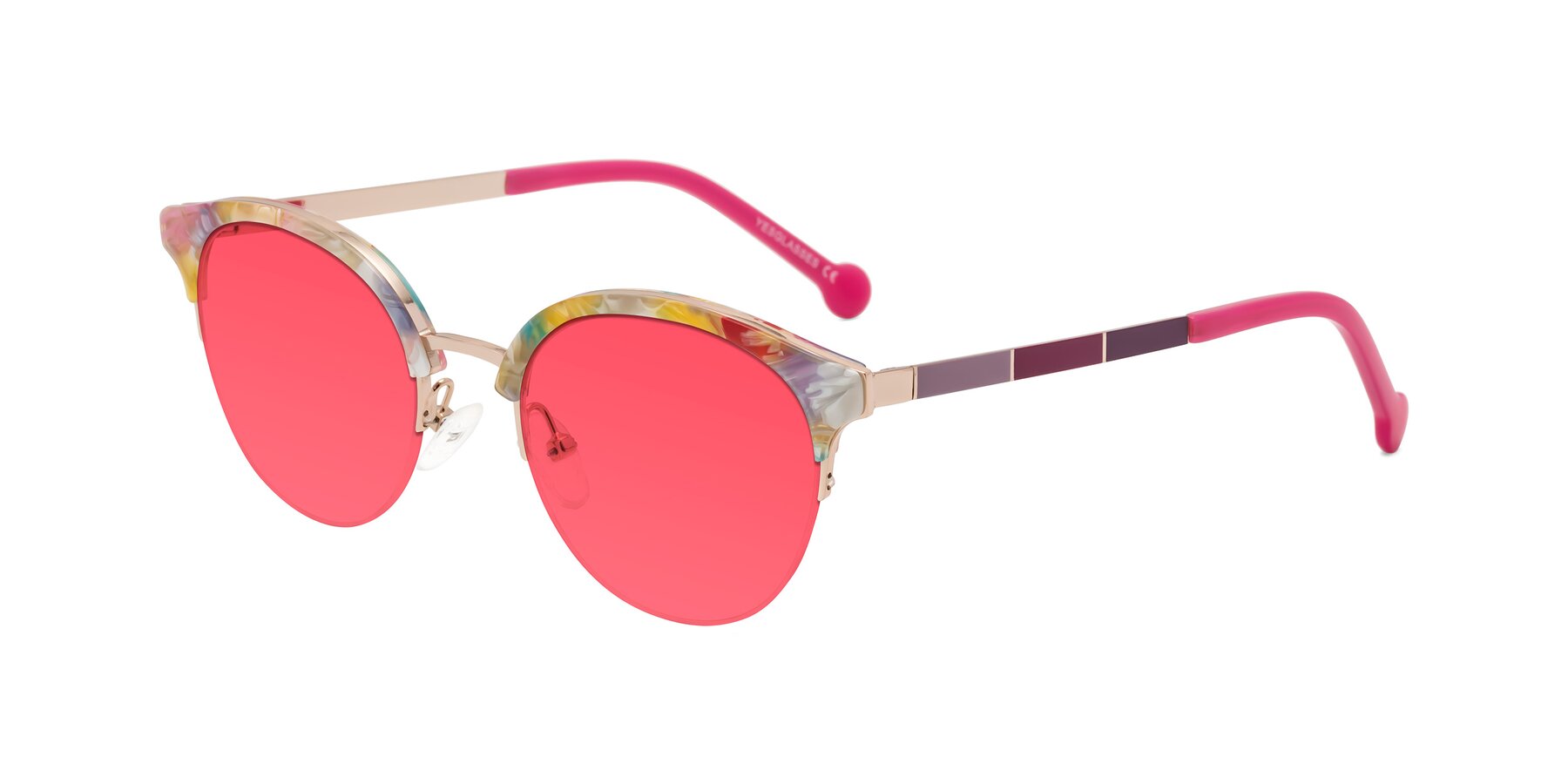 Angle of Icream in Fruit-Rose Gold with Red Tinted Lenses