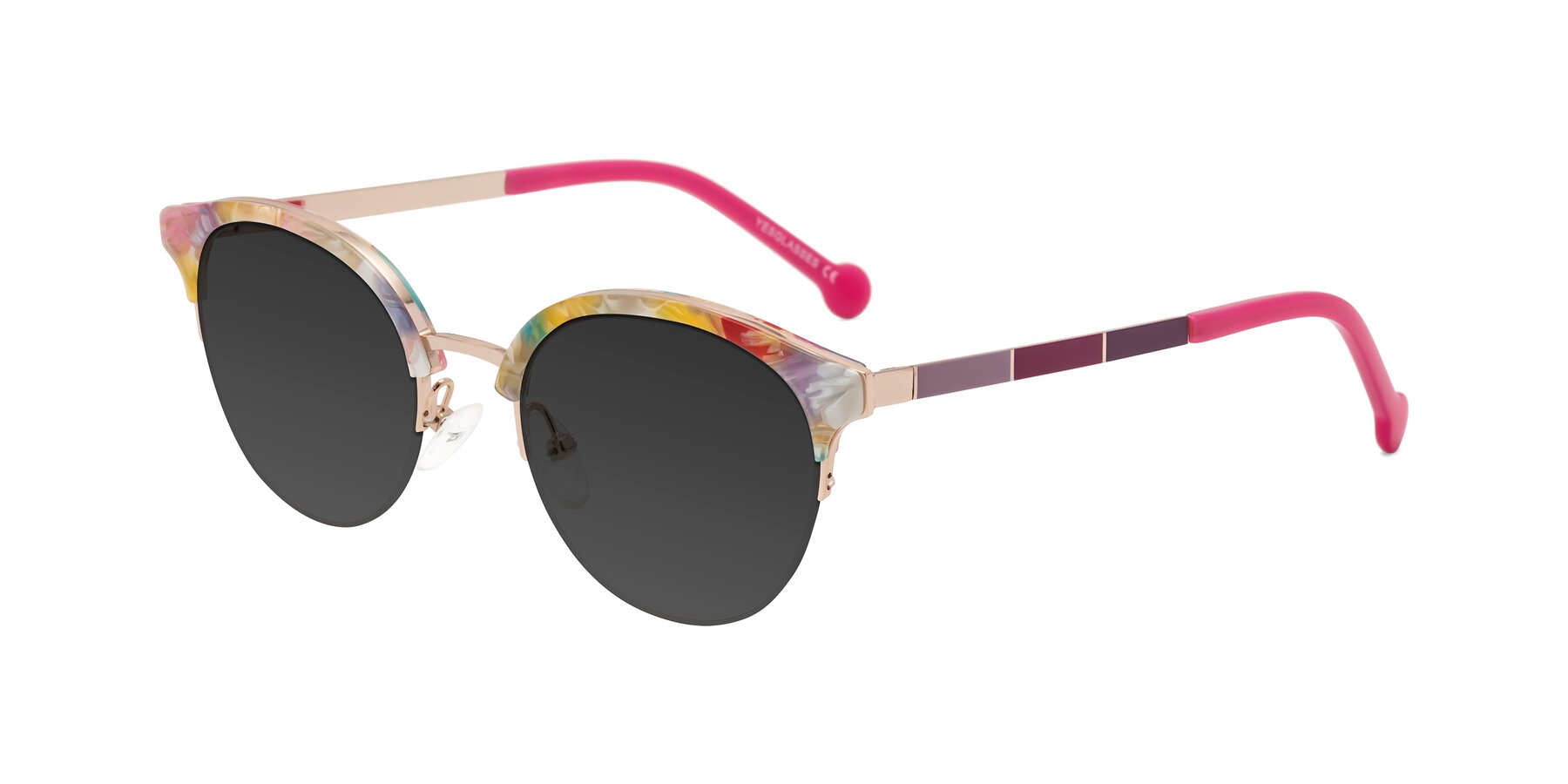 Angle of Icream in Fruit-Rose Gold with Gray Tinted Lenses