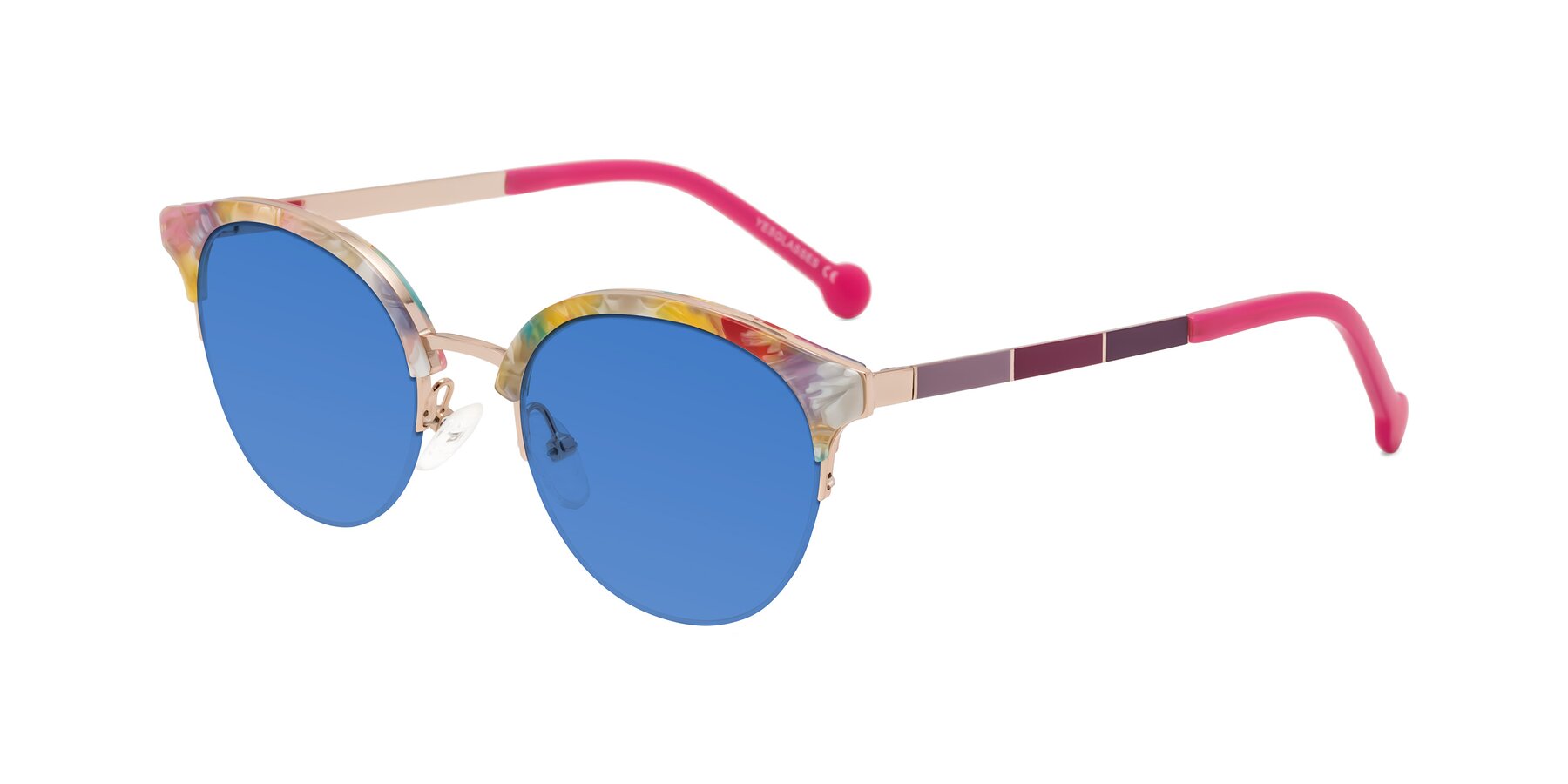 Angle of Icream in Fruit-Rose Gold with Blue Tinted Lenses