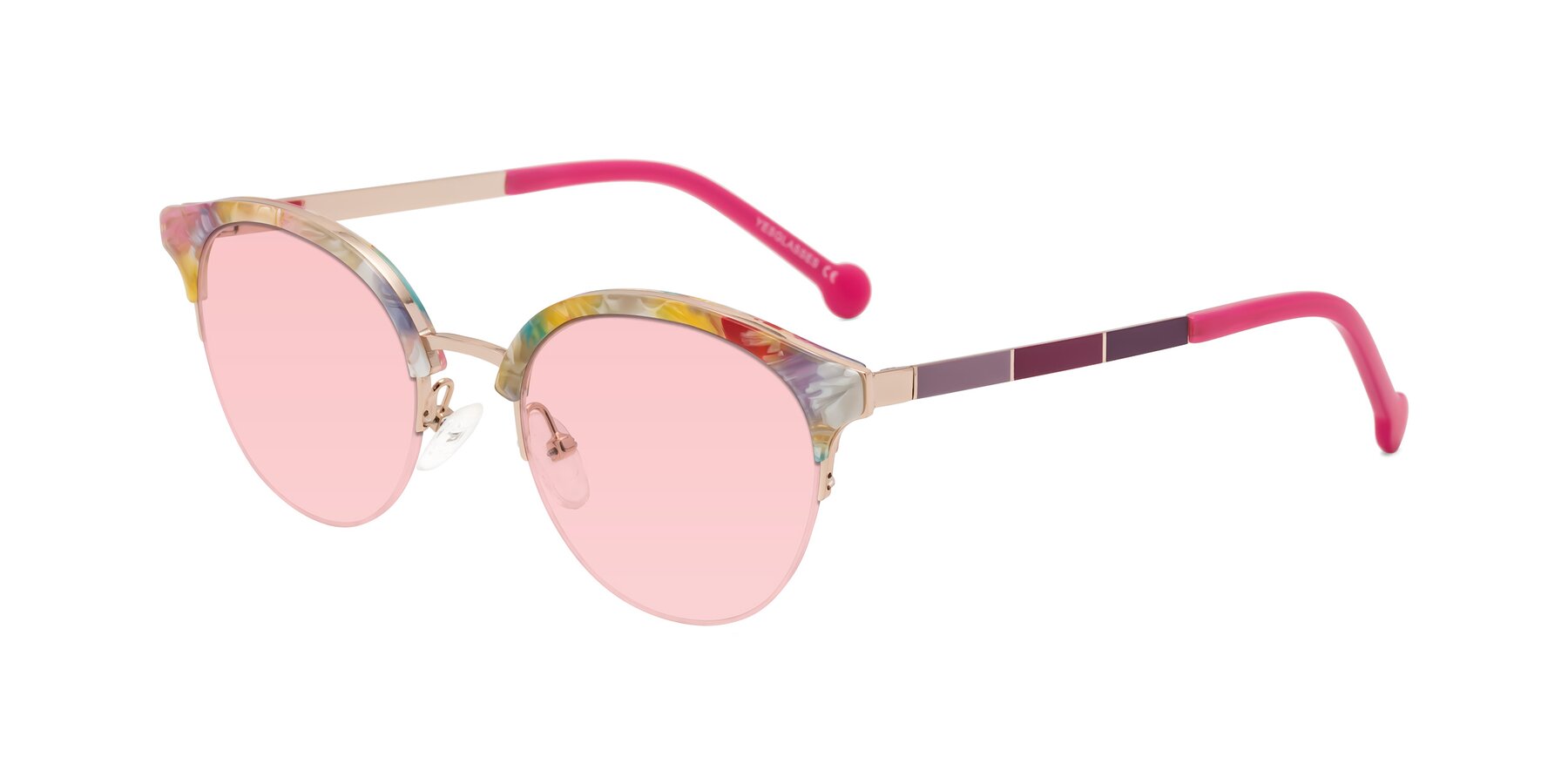 Angle of Icream in Fruit-Rose Gold with Light Garnet Tinted Lenses