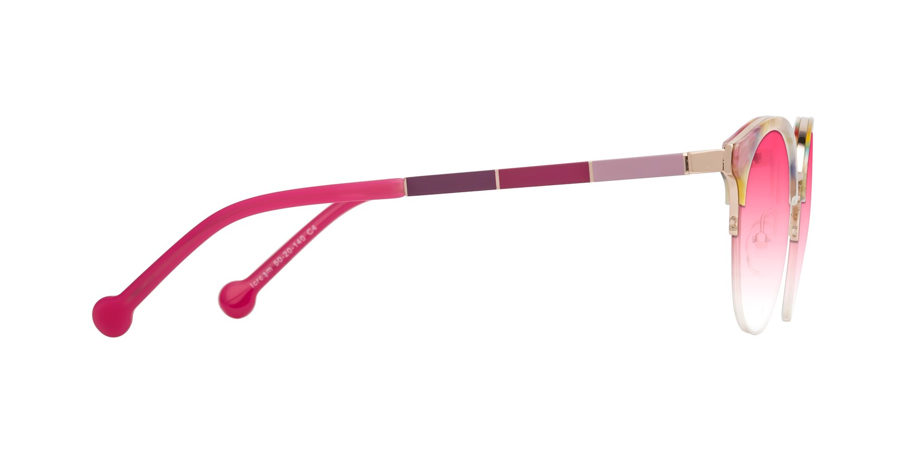 Side of Icream in Fruit-Rose Gold with Pink Gradient Lenses