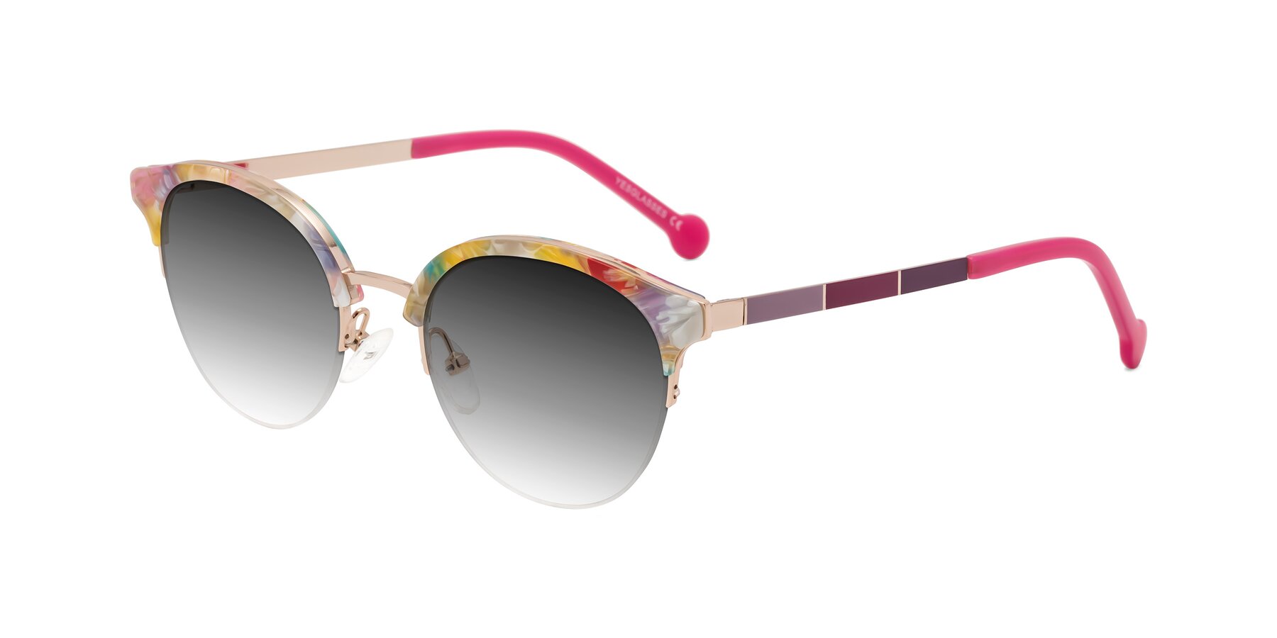 Angle of Icream in Fruit-Rose Gold with Gray Gradient Lenses