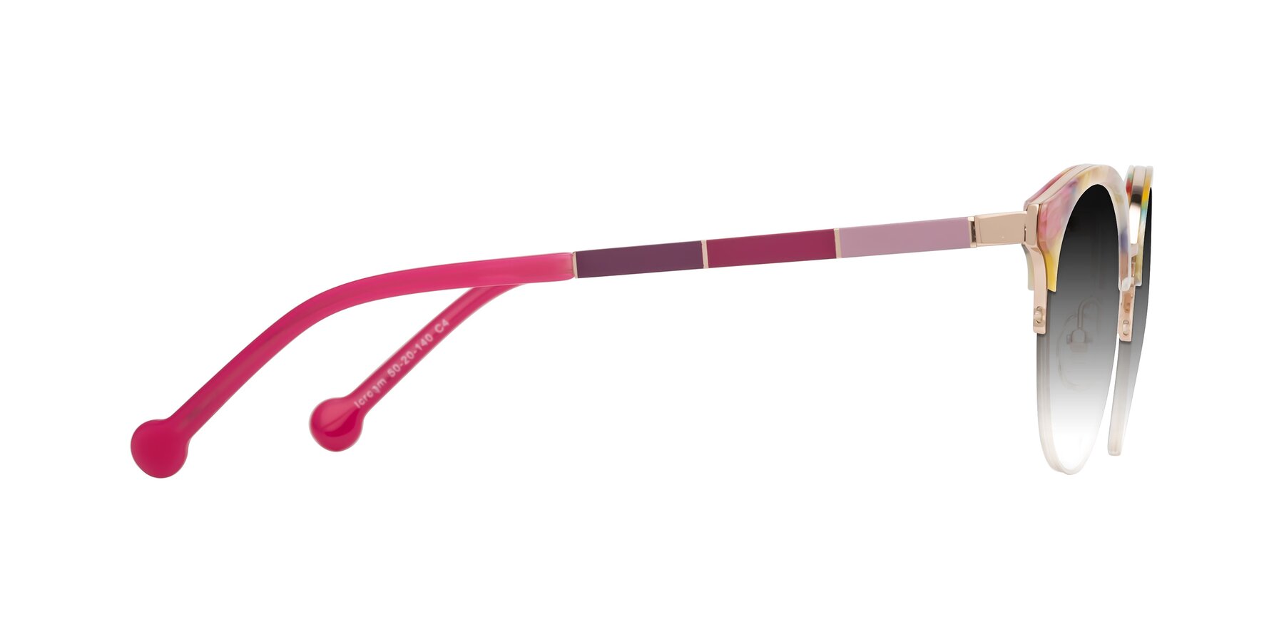 Side of Icream in Fruit-Rose Gold with Gray Gradient Lenses