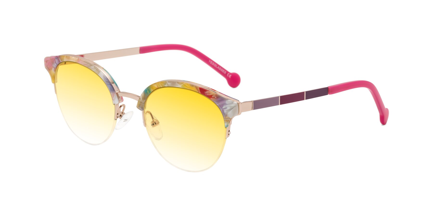 Angle of Icream in Fruit-Rose Gold with Yellow Gradient Lenses