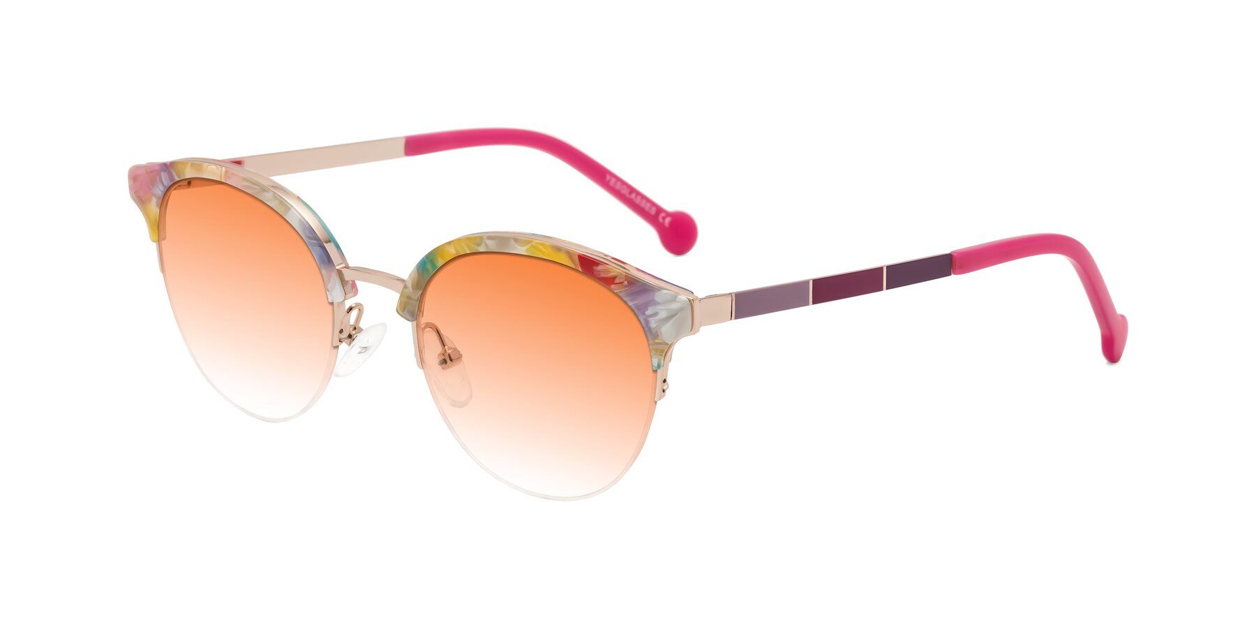 Angle of Icream in Fruit-Rose Gold with Orange Gradient Lenses