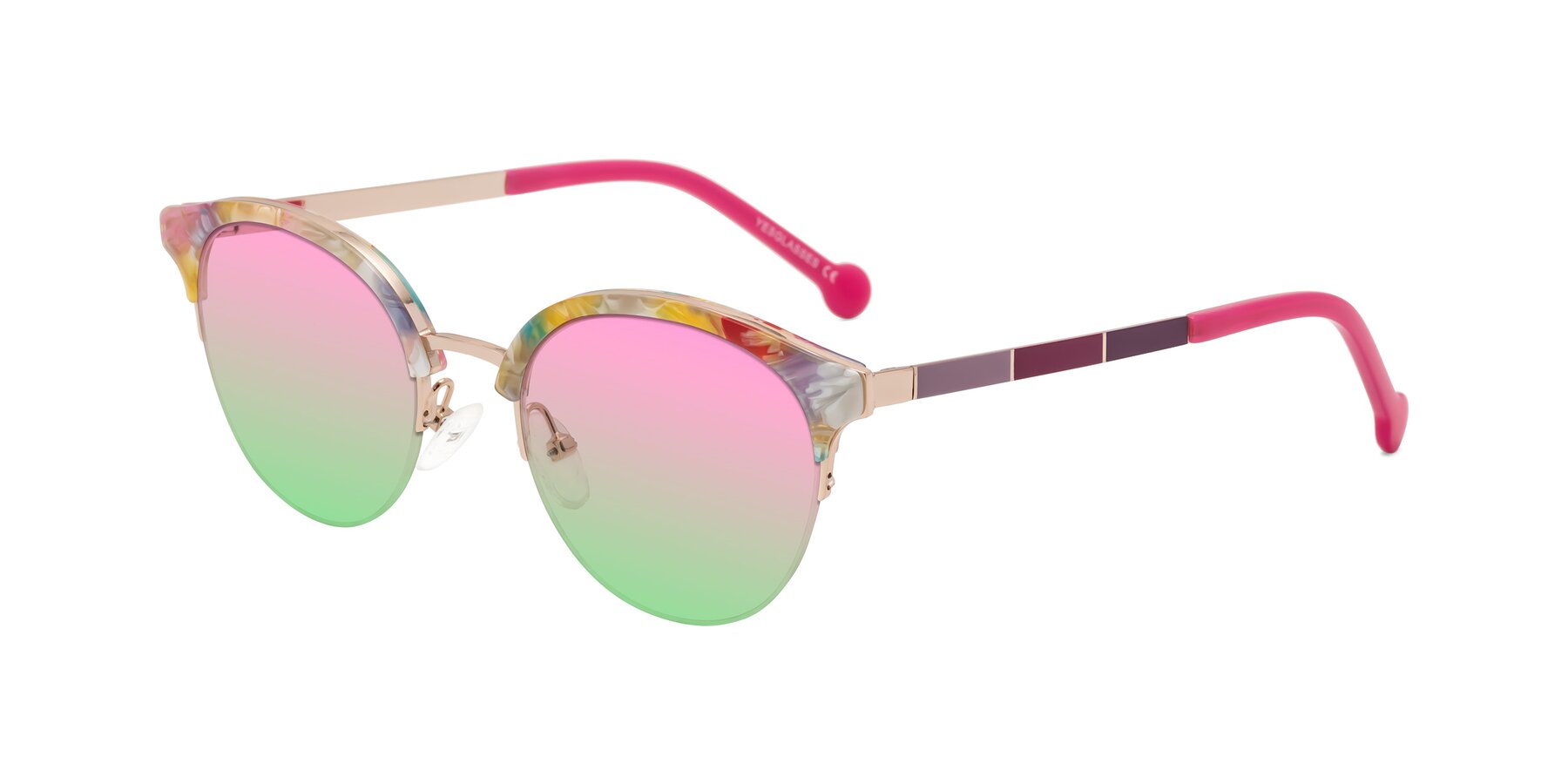 Angle of Icream in Fruit-Rose Gold with Pink / Green Gradient Lenses