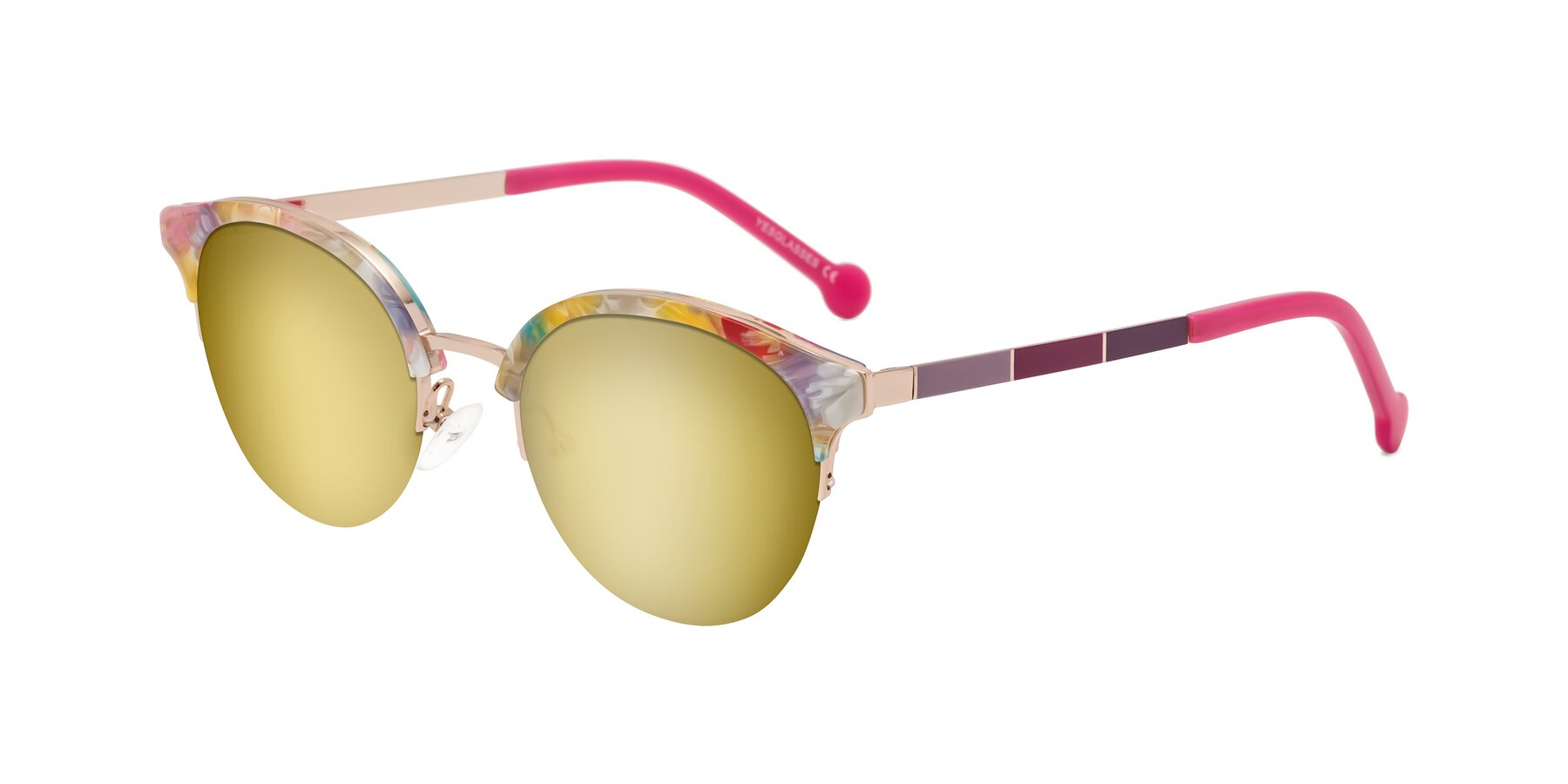 Angle of Icream in Fruit-Rose Gold with Gold Mirrored Lenses