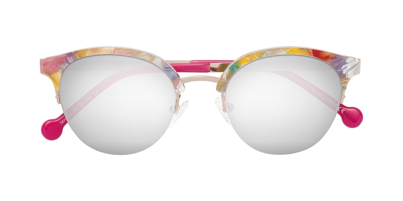Icream - Fruit/Rose Gold Flash Mirrored Sunglasses