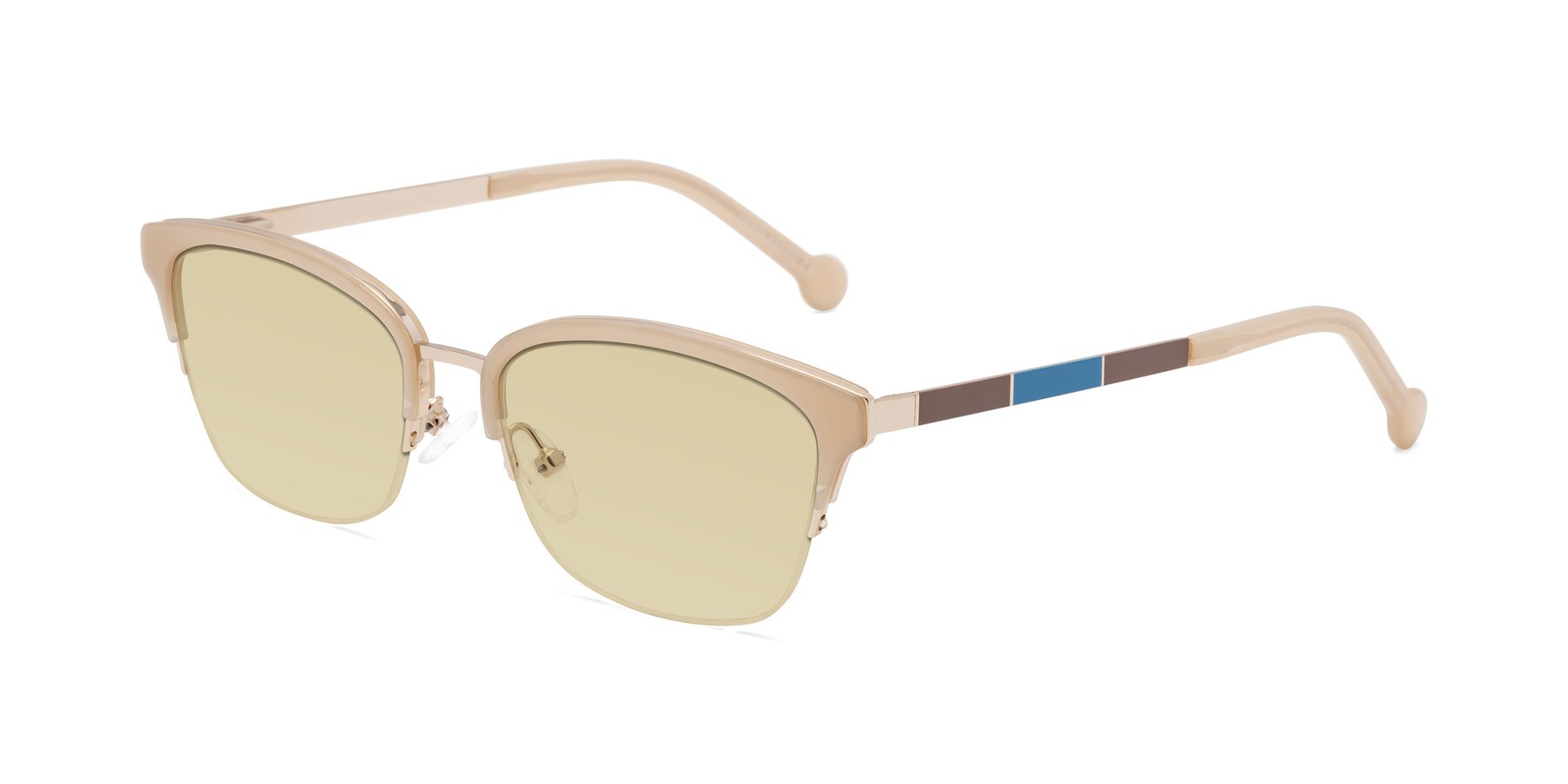 Angle of Jewels in Beige-Gold with Light Champagne Tinted Lenses