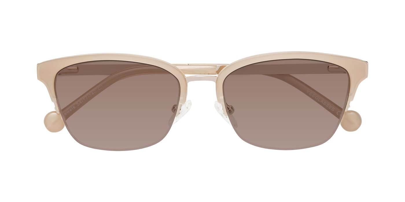 Jewels - Beige / Gold Tinted Sunglasses