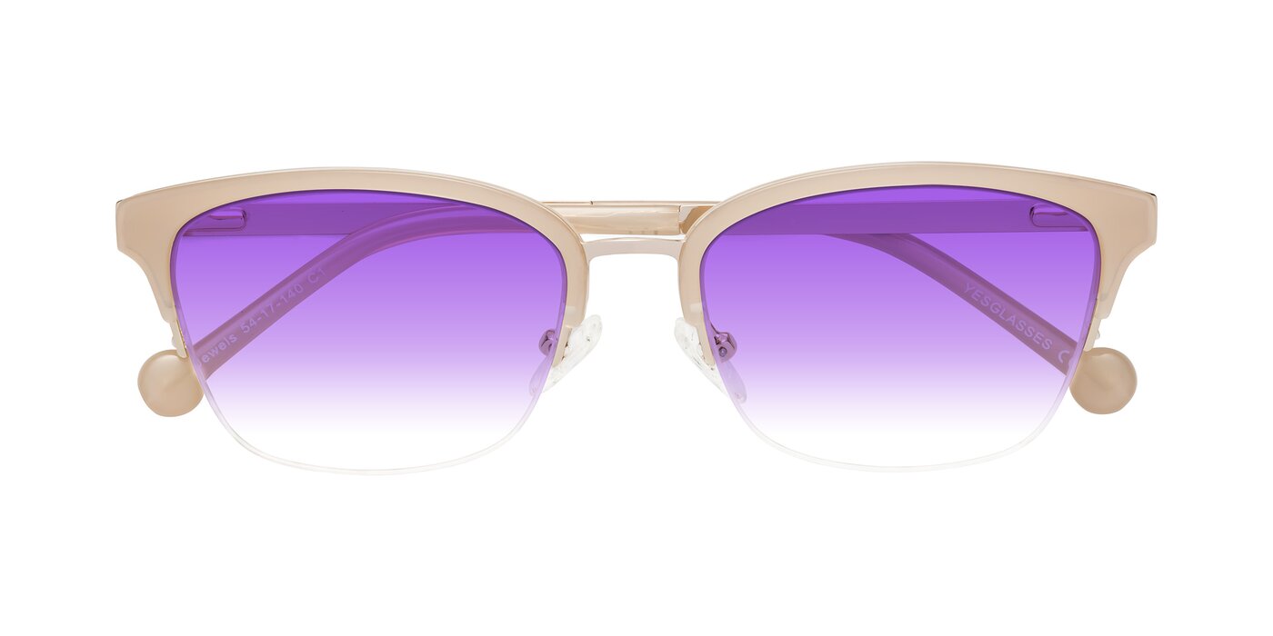 Jewels - Beige / Gold Gradient Sunglasses