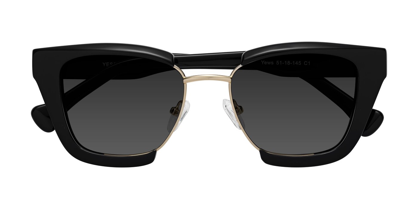 Yews - Black / Gold Tinted Sunglasses