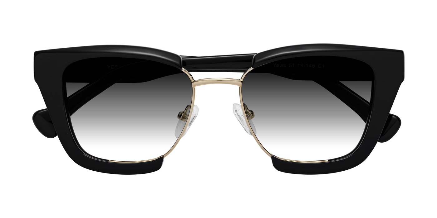 Yews - Black/Gold Gradient Sunglasses