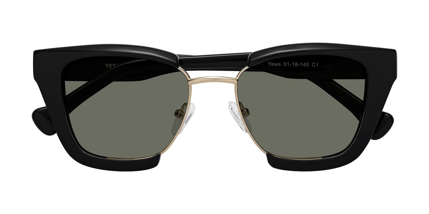 Yews - Black / Gold Polarized Sunglasses