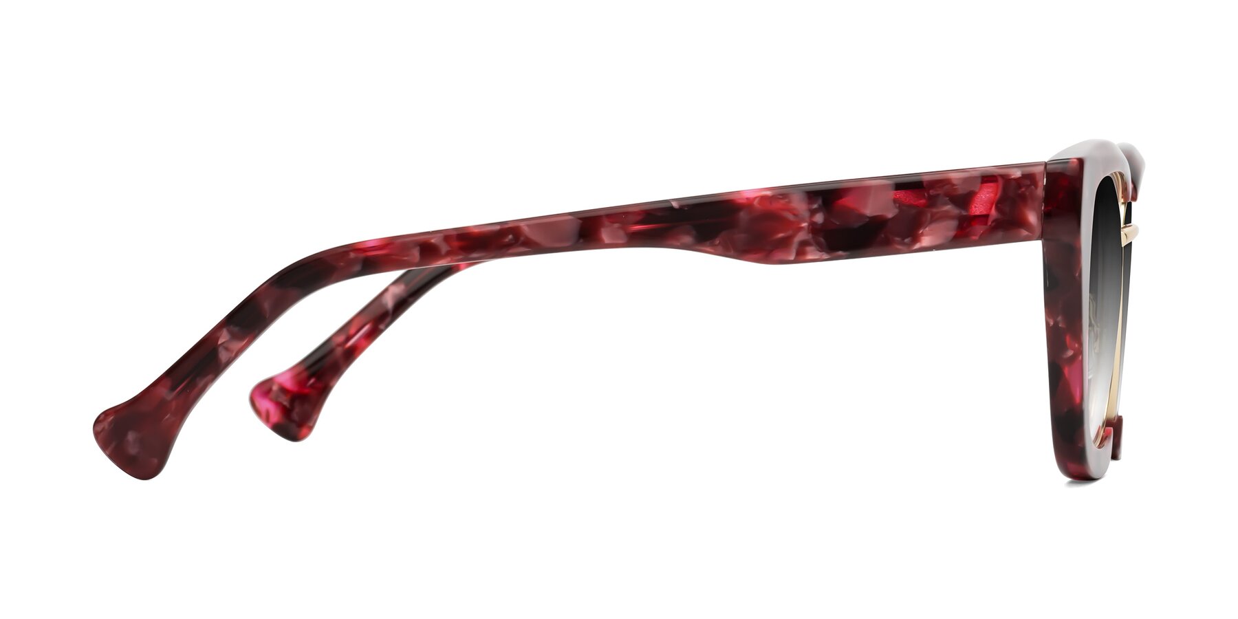 Side of Yews in Wineberry Tortoise-Gold with Gray Gradient Lenses