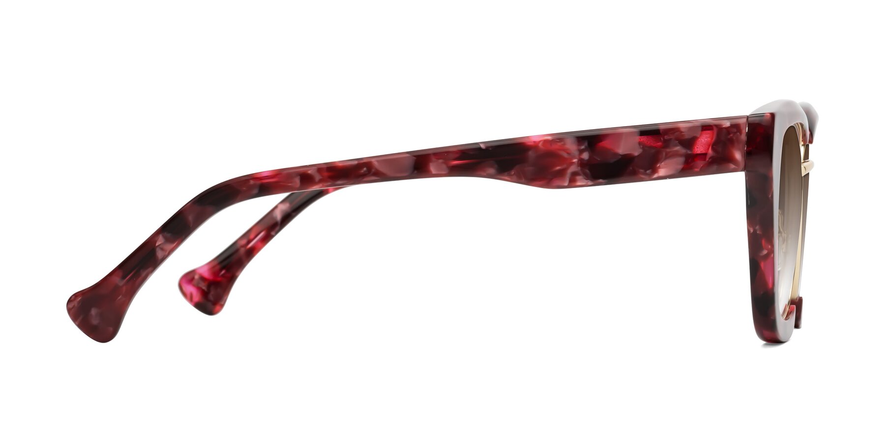 Side of Yews in Wineberry Tortoise-Gold with Brown Gradient Lenses