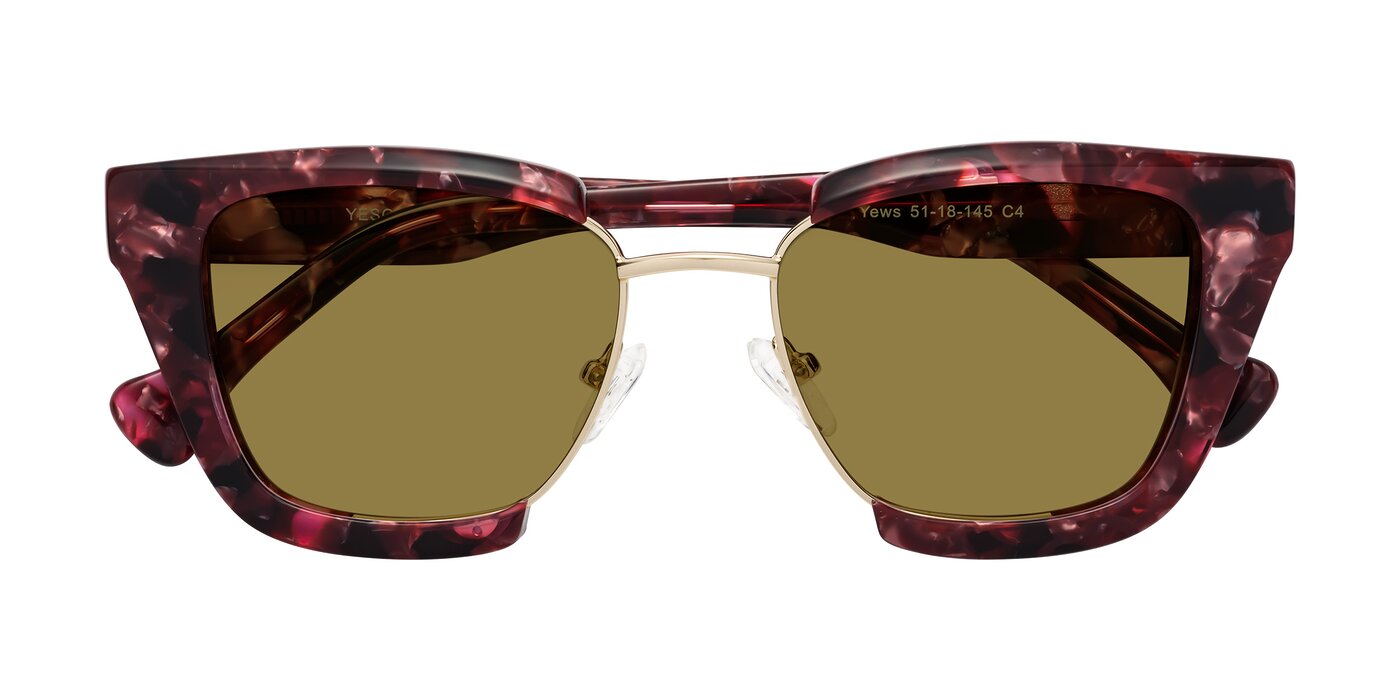 Yews - Wineberry Tortoise/Gold Polarized Sunglasses