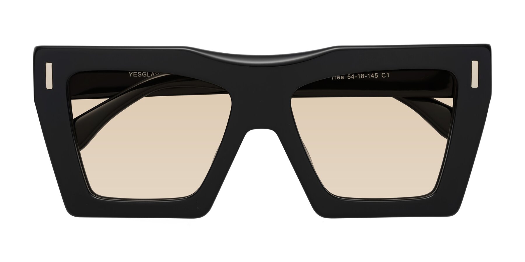 Folded Front of Tree in Black with Light Brown Tinted Lenses