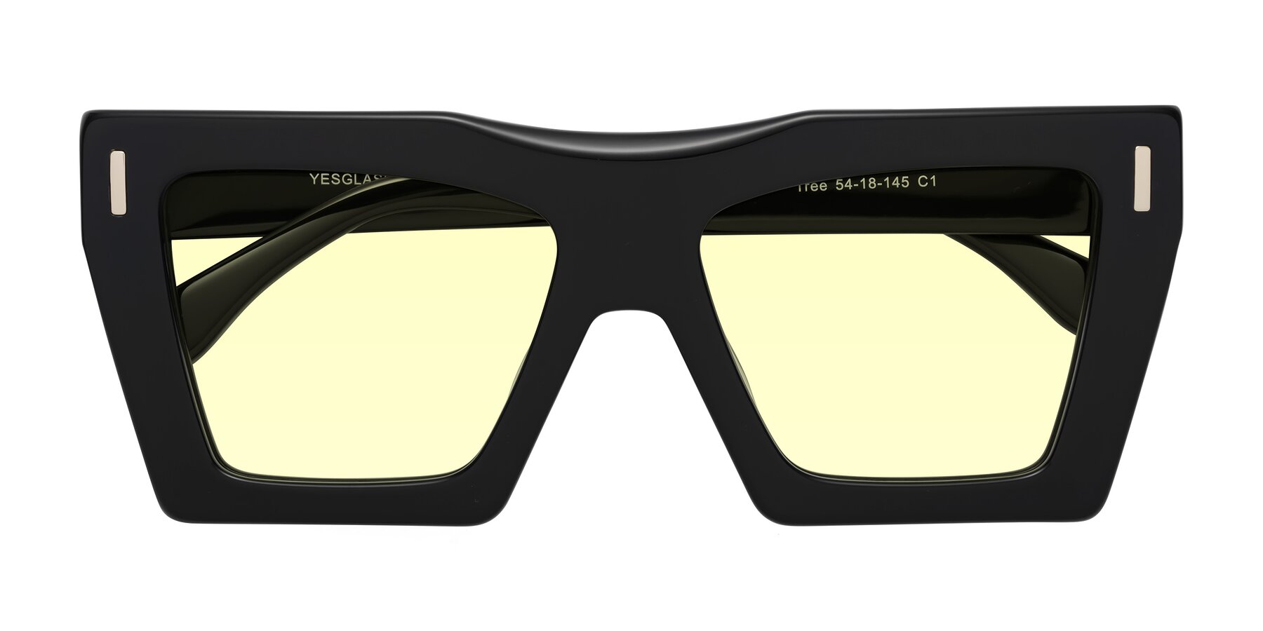 Folded Front of Tree in Black with Light Yellow Tinted Lenses