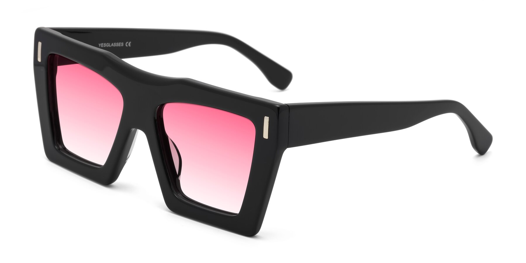 Angle of Tree in Black with Pink Gradient Lenses