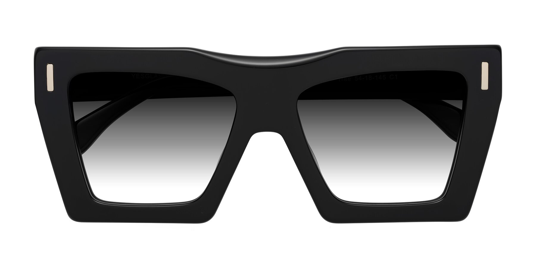 Folded Front of Tree in Black with Gray Gradient Lenses