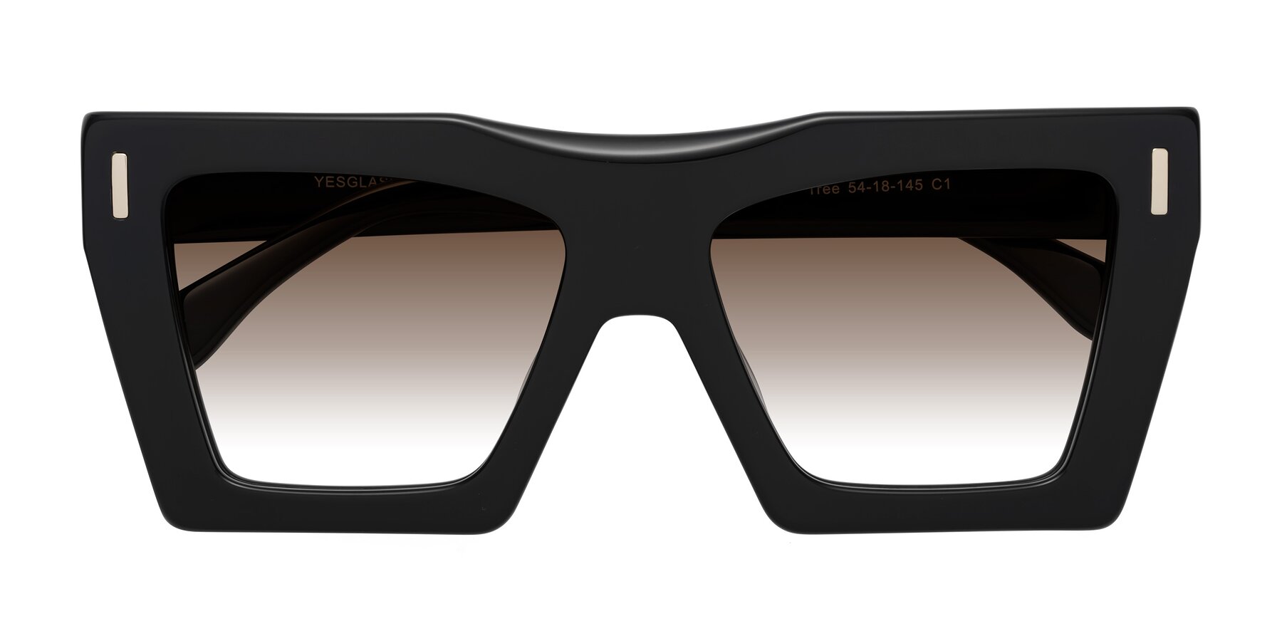 Folded Front of Tree in Black with Brown Gradient Lenses