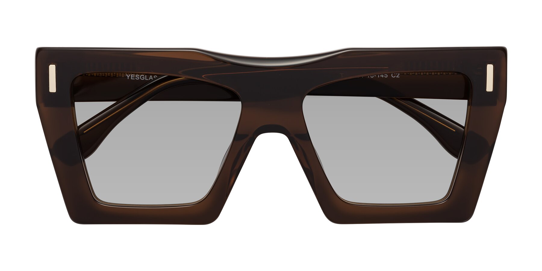 Folded Front of Tree in Brown with Light Gray Tinted Lenses