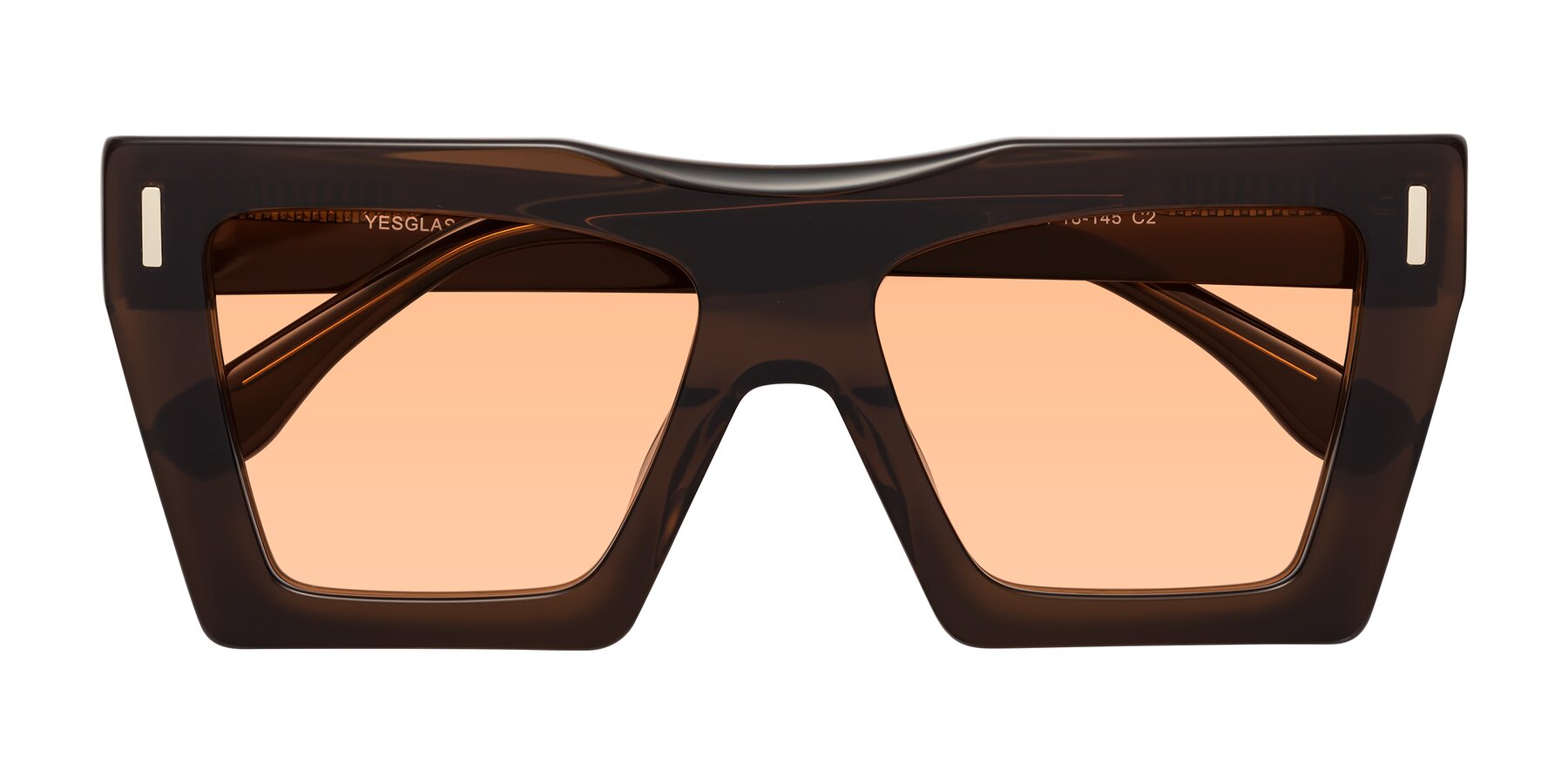 Folded Front of Tree in Brown with Light Orange Tinted Lenses