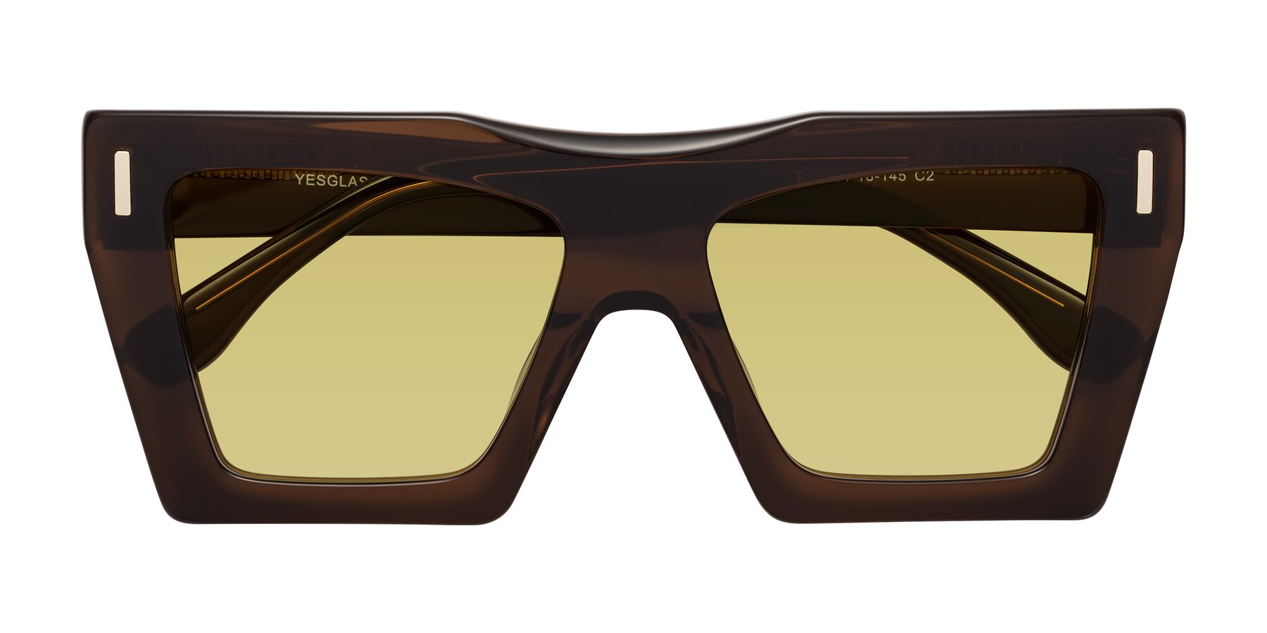 Folded Front of Tree in Brown with Medium Champagne Tinted Lenses