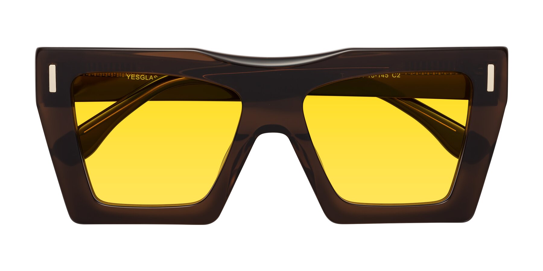 Folded Front of Tree in Brown with Yellow Tinted Lenses