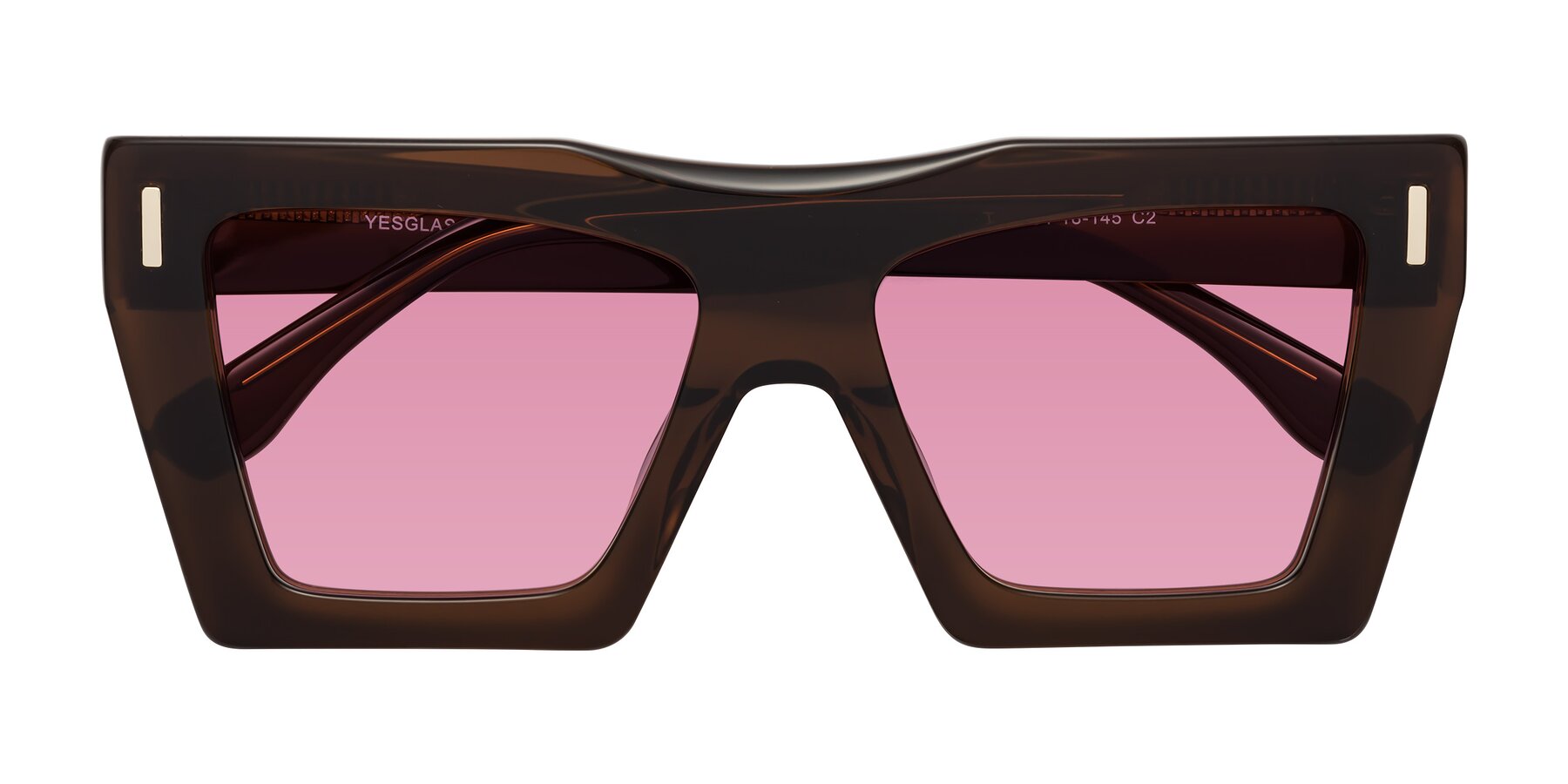 Folded Front of Tree in Brown with Medium Wine Tinted Lenses