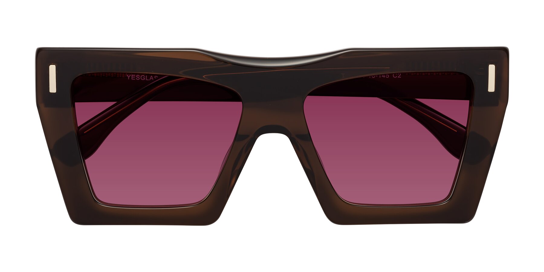 Folded Front of Tree in Brown with Wine Tinted Lenses