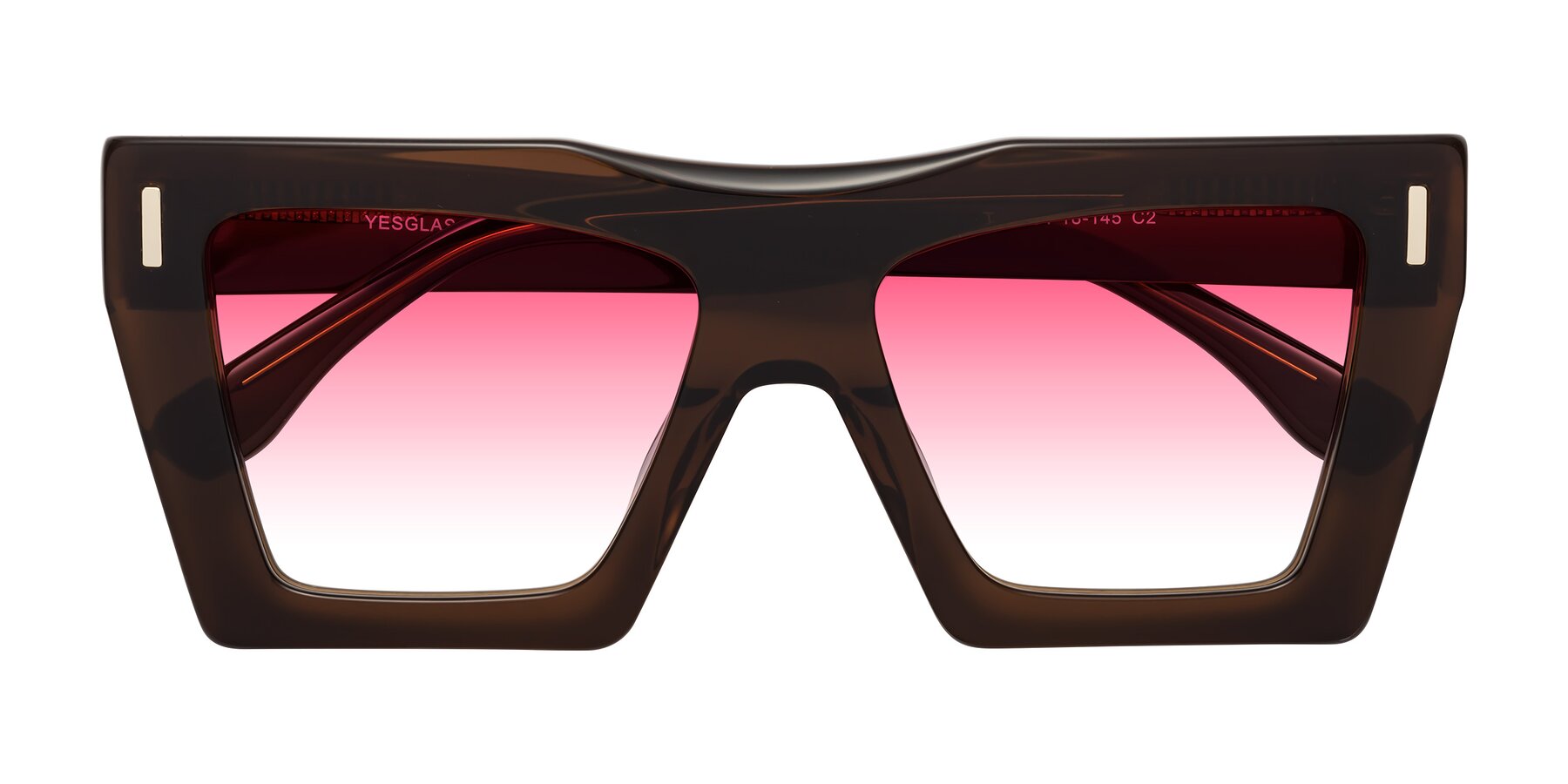 Folded Front of Tree in Brown with Pink Gradient Lenses