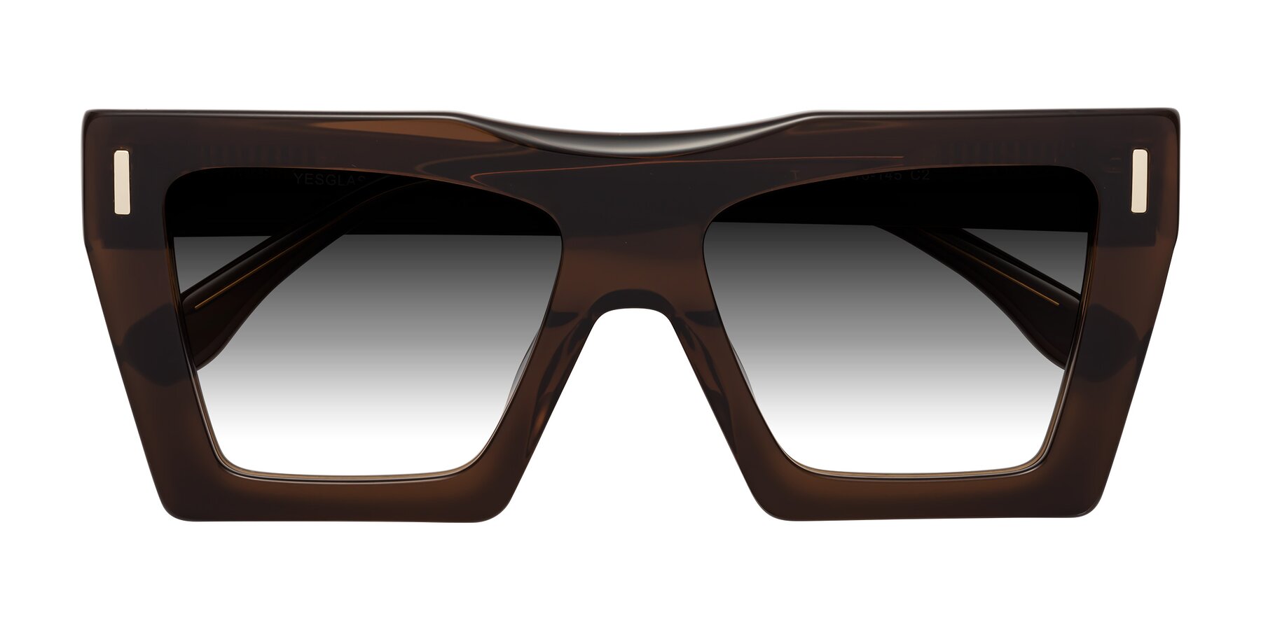 Folded Front of Tree in Brown with Gray Gradient Lenses