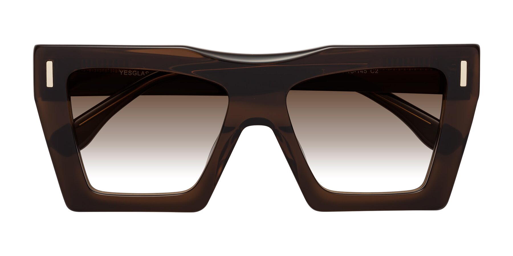 Folded Front of Tree in Brown with Brown Gradient Lenses