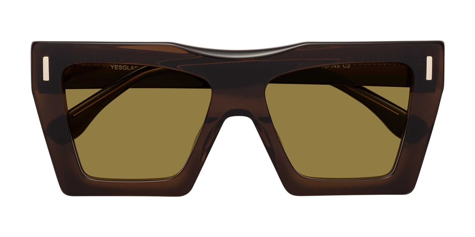 Folded Front of Tree in Brown with Brown Polarized Lenses